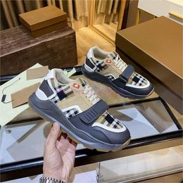 Designer sneakers gestreepte schoenen heren luxe merk geruite gentleman trainer schoen klassieke mode platform trainers vintage sneaker paar seizoen flats maat 38-45