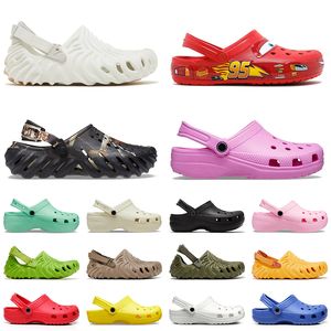 Klassieke Clog Designer Sandalen Dames Mens Cloud Sole Slip On Glaides Croc Echo Kids Cross-Tie Sandal Cros Slippers slippers slippers Croos Sliders Platform Loafers schoenen C8-M11