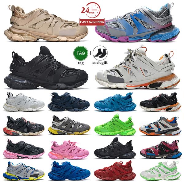 Baskets de créateurs Track 3 3.0 Femmes Hommes Chaussures de sport Baskets Triple Sneaker Cuir Nylon Plate-forme imprimée Chaussures de sport Noir Blanc Rose Chaussure de course Taille 36-45