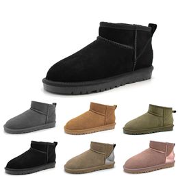 Designer Snow Boots Boot Suede Classical Short Mini Women Keep Warm Man Dames pluche Casual Chestnut Gray Aus U5854 Winter Women Shoes Australie Ankle Booties 36-45
