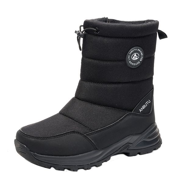 Bottes de neige de styliste mi-hautes pour hommes et femmes, chaussures rouge, noir, gris, coton, bas doux, baskets de sport de plein air chaudes