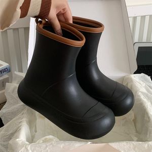 Botas de nieve de diseñador para mujer, plataforma de invierno hermética, bota con parte inferior gruesa, botas de piel, zapatos de lana al tobillo, piel de oveja, cuero real, cuero clásico, zapatos cálidos de invierno