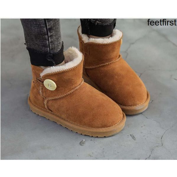 Designer Snow Demi-Bottes Hiver Véritable Australien Enfants Garçon Fille Enfants Bébé Chaud Juvénile Étudiant Bottine Mode Vente La nouvelle liste