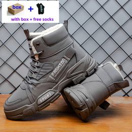 Designer Snow Mens Shoes Boots Booties Sneakers mode winterschoenen glad lederen enkel halve laars platform outdoor man sport wandelen fuzz schoen c302-1 662