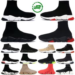 Designer Sokschoenen voor Heren Dames Snelheidstrainer Platform Sneakers Zwart Wit Clearsole Rood Beige Geel Fluo Heren Ademend Hardlopers Outdoor Joggen Wandelen
