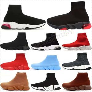 Designer Chaussette Chaussures Hommes Femmes Graffiti Blanc Noir Rouge Beige Rose Semelle Transparente À Lacets Néon Jaune Chaussettes Speed Runner Entraîneur Plate-Forme Plate