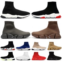 designer Sock chaussures hommes femmes speedy trainer chaussettes vitesse de démarrage chaussures coureurs coureur baskets Knit Women 2.0 Marche triple Noir Blanc Rouge Slip-on Sports