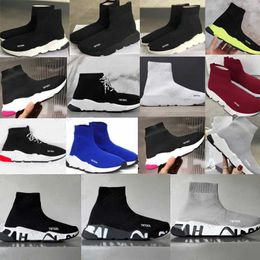 Mode Hommes Designer Fly Knit Chaussettes Baskets Plate-forme Chaussures Casual Formateurs Couple Baskets Chaussette Marche 1.02.0 Plate-forme Bottes En Cours D'exécution Avec Boîte NO017A