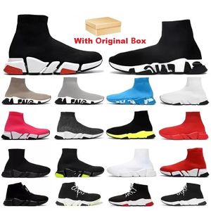 Designer sokken Casual schoenen Platform mannen heren vrouw glanzend breien snelheid 2.0 1.0 trainer runner sneaker sok schoen meester reliëf dames Sneakers snelheden laarsjes Parijs