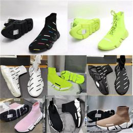 Designer sokken Casual schoenen Platform runner sneaker sok schoen meester reliëf Sneakers snelheden laarsjes heren vrouw trainer