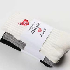 Designer Chaussettes Homme Japonais Marque Fabriqué Ours Polaire Broderie Sports Couleur Unie Absorbant L'humidité Tube Court Blanc Femmes Chaussettes