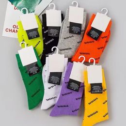 Chaussettes de créateurs de luxe Hommes Femmes Coton Chaussette Classique BA Lettre Confortable Haute Qualité Mode Flash Mouvement Bas