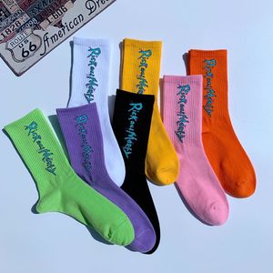 Designer chaussettes hommes et femmes mode street sports hip hop skateboard moyen tube poudre blanche preppy bas