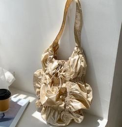 Designer doux plissé sous les bras sac femmes plissé irrégulier sac hobo régulier grande capacité épaule décontracté nuage bandoulière cordon sous-bras sac