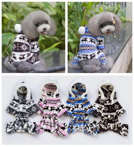 Designer zachte winter warme huisdierhondenkleding huisdier kleding herten puppy honden jas winterjas voor kleine honden sweatshirt girl9387873