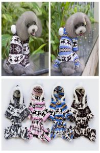 Designer zachte winter warme huisdierhondenkleding huisdierkleding herten katoen puppy honden jas winterjas voor kleine honden sweatshirt girl5245752