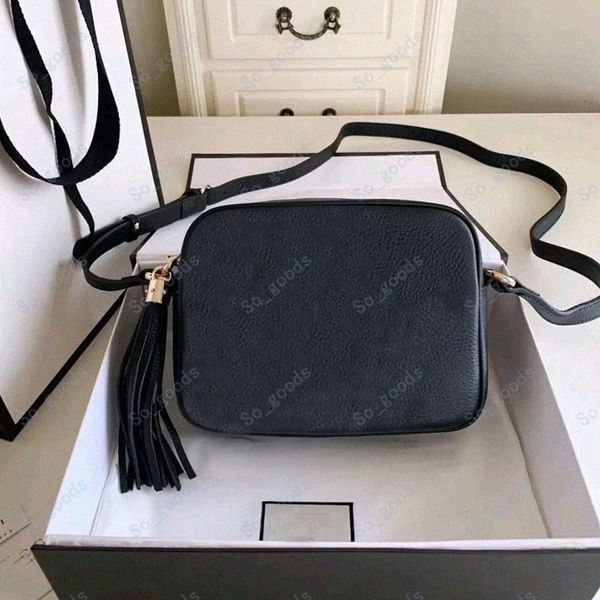 Designer SOHO DISCO Camera Bag Sacs à main de luxe Mode Cuir Pompon Zipper Sacs à bandoulière Femmes Sac à bandoulière Noir Rose Sac à main Y8kG #