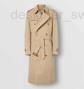 Designer Solid Color Trench Coats Spring en Autumn Winter Classic Fashion Medium Lengte windbreaker Large Size Coat 8Jth