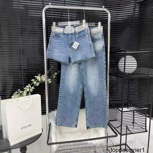 Designer South Oil Haute Qualité LOE Lettre Ceinture Femmes Nouveau Slim Jambe Droite Denim Pantalon Correct NSOD