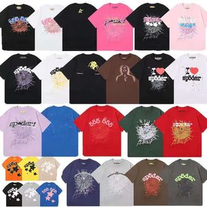 Designer SP5der 5555 Chemises Young Thug T-shirt Hip Hop Mens and Womens Sweat à sweat de haute qualité Pilor de poudre d'araignée de haute qualité 555555 Taille européenne S-XXL AZ