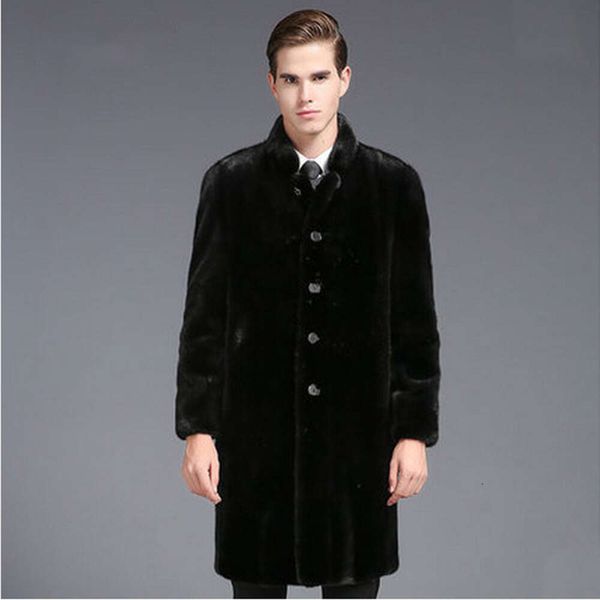 Manteau en fausse fourrure de vison pour hommes, prix spécial, Long, grande taille, U84H