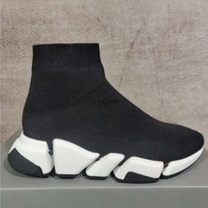 Designer Speed Trainer Chaussures Casual À Vendre À Lacets Chaussettes Plates Bottes Vitesse 2.0 Hommes Femmes Runner Baskets Avec Sac À Poussière Taille 35-45 43BF R0P4 010