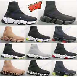 Designer Speed Trainer Running Casual Ballerina Chaussures À Vendre À Lacets Mode Chaussettes Plates Bottes Vitesse 2.0 Hommes Femmes Runner sport Baskets Taille 35-45