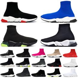 Designer Speed ​​Ultralight Shoes for Men Casual Socks Sneakers Paris Graffiti Ademende zachte sportman Flats Fitness Walking Jogging Shoes Women Trainers