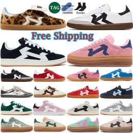 Gratis verzendontwerper Classic Casual Shoes For Men Dames platform Sneakers Black Wit Gum Gray Pink Red Green Suede Blue Leather Silver Mens Sports Trainers