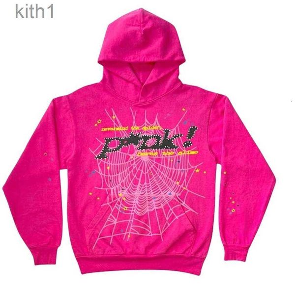 Designer Spider Hoodie Mens Thug Young Pink 555555 Men Femmes Sweatshirt web sweatshirts web sweatshirts graphiques