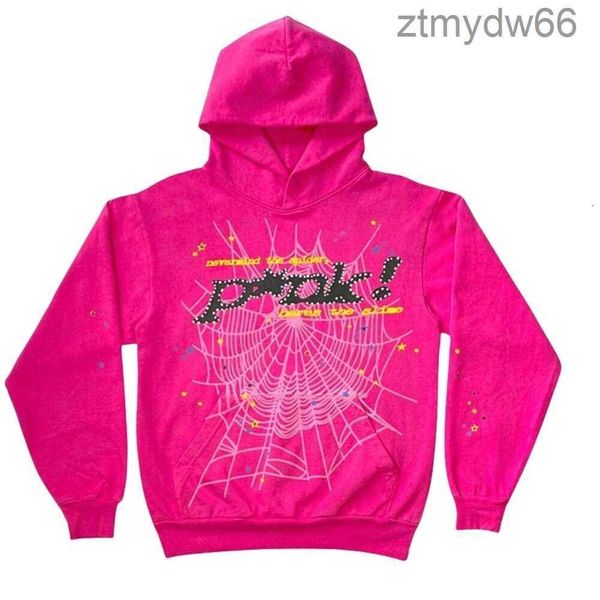 Diseñador Spider Sudadera con capucha para hombre Thug Young Pink 555555 Hombres Mujeres Hot Net Sudadera Web Gráfico Sudaderas Jerseys con capucha PC6V PC6V