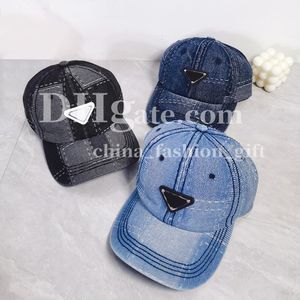 Designer épissant de capuchon en denim casquette de baseball pour hommes triangle marque de jean sport chapeau décontracté