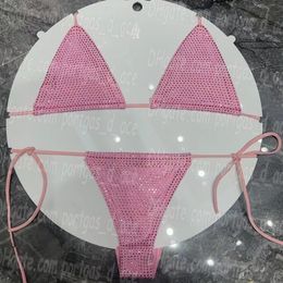 Diseñador Split Swimwear Mujeres Sexy Bikini Bikini Traje de baño de diamantes de diario infructuos brillantes Beach Bra tanga Juego de bikini de la playa de verano