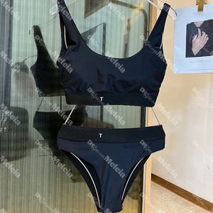 Diseñador Deporte Bikinis Traje de baño sin espalda Mujer Traje de baño Tanga Diseñadores de dos piezas Bikini Top Mujer sexy Trajes de baño Ropa de baño en la playa