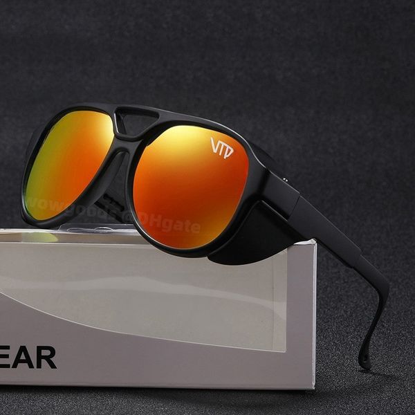 Designer Pits Sport Lunettes de soleil Hommes Femmes Cyclisme En plein air Coupe-vent Vipers Lunettes polarisées UV400 Jeunes adolescents Baseball Riding New Punk Color Shades Livraison gratuite