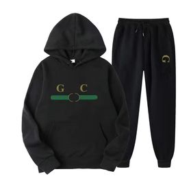 Designer sporthoodie set lente en herfst hoodie+sportbroekhoes bedrukt met letters op het hoofd modieuze en trendy loszittende casual sportkledingset