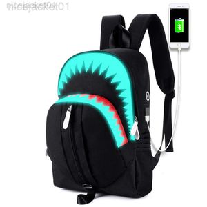 Designer Spraygrounds Rugzak Lichtgevende rugzak Heren Shark USB-rugzak Student Schooltas Persoonlijkheid Mode Guangzhou