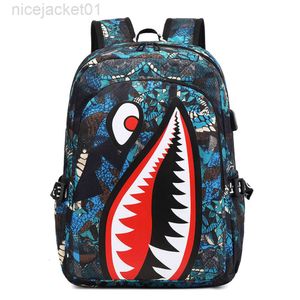 Designer Spraygrounds Backpack Nieuwe gespecialiseerde kinderen Schooltas Student Shark Personaliseerde afdruk grote capaciteit lichtgewicht casual minimalistische tas
