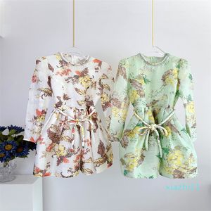 Mini robe de styliste printemps/été, manches à bulles, détails de laçage, Design bourgeon de tulipe, nouvelle collection