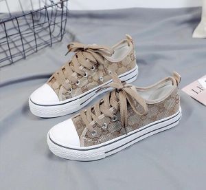 Designer Spring Women Chaussures Sneaker Canvas Chaussures Luxury GD LETTRE BROIDE COSSION FORMEE POLUDAGE CONCUTER COFFORM CARCH