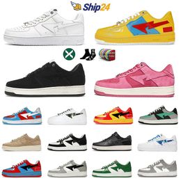 Ontwerper Sta Casual schoenen SK8 Low Men Vrouwen Kleurblok Shark Zwart wit groen blauw lakleer Trainers Outdoor Sports sneakers wandelen joggen