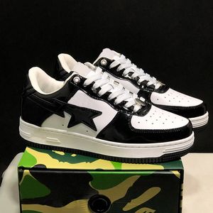 Diseñador STALE BAJO BAJO APE Casual Shoes Star Sk8 STAS Color Camo Combo Combo Bañador de patentes Rosa Patentes Apes de cuero Negra Blanca Green Sneakakers 42