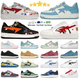 Designer Star Casual Shoes Men Femme Femmeurs Patent Cuir noir Blanc Blue Bourgogne Bourgogne Gris Plateforme de planche de skate