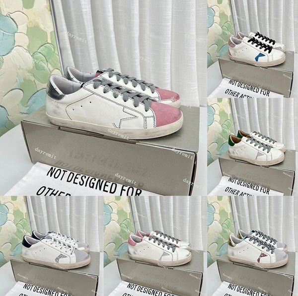 Designer Star Sneakers Dupe AAAAA Pantoufles Super Stars Hommes Casual Chaussures Sale Double Chaussure Italienne À Lacets Vintage Femmes Baskets Do-Old Sneaker Avec Boîte