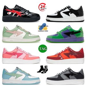Designer Stask8 Sta Casual Chaussures Sk8 Low Hommes Femmes Cuir Verni Noir Blanc Abc Camo Camouflage Skateboarding Sports Ly Baskets Baskets Shark One