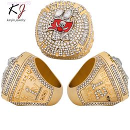 Modèle en acier de créateur 55e Super Bowl Nfl2020 Champion Pirate Brady Flip Ring