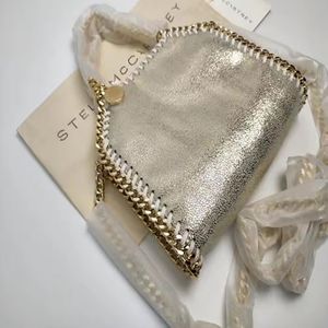 Ontwerper Stella McCarey Falabella Bag Mini Tote Woman Metallic Sliver Black Tiny Shopping Bags Women Handtas Lederen schouder GJHG