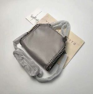 Designer Stella Mccartney Falabella Mini Fourre-tout Sacs Femme De Luxe Argent Métallisé Noir Minuscule Shopping Femmes Sac À Main En Cuir Bandoulière Épaule Walle