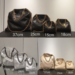 Nuevo Stella Mccartney Falabella Bolso de mano grande Mujer Negro Diseñador de lujo Bolsos de cadena de compras Cartera Messenger Bolsos de cuero Bolsos de hombro de calidad Bolsos cruzados