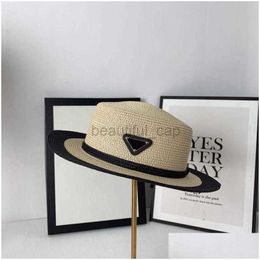 Diseñador Sombrero de borde tacañoso sombrero de cubo de cubo Casquette Casquette para mujer Capas de verano Capas de béisbol Triángulo de playa ajustada